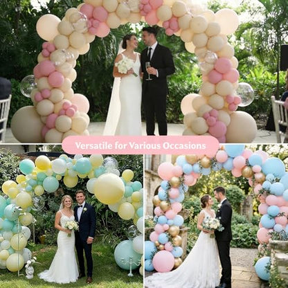 Balloon Arch Kit, 10FT Wide 9FT High Adjustable Balloon Arch Stand with Water Fillable Bases & Balloon Clips, Sturdy Arch Backdrop Stand for Birthday Wedding Baby Shower Graduation Party Decorations