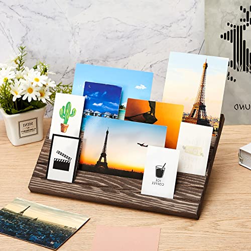 Marsui 62 Pcs Wood Earring Display Stand Earring Card Display 2 Sets of Holder with Cards Jewelry Stands for Selling - color: Brown
