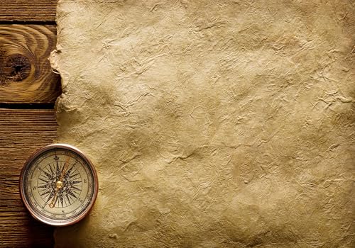 15X10ft Fabric Vintage Compass Parchment Paper Backdrop Rustic Wood Background Adventure Party Decorations Explorer Photo Studio Props Wall Tapestry Decor - size: 15X10ft