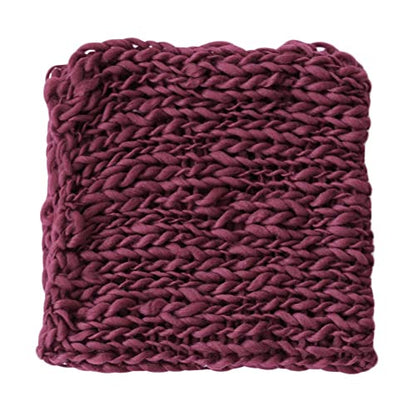 Baby Photography Props Basket Braid Wool Wrap Newborn Photo Shoot Baskets Filler Posing Stuffer Background Blanket - color: Wine-red