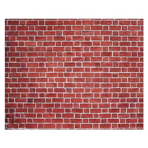 VitalCozy 15 x 10 ft Brick Wall Backdrop for Photoshoot Polyester Fabric Red Brick Backdrop Background for Fireplace Home Decoration Newborn Birthday Party - color: Red, size: 15 x 10 ft