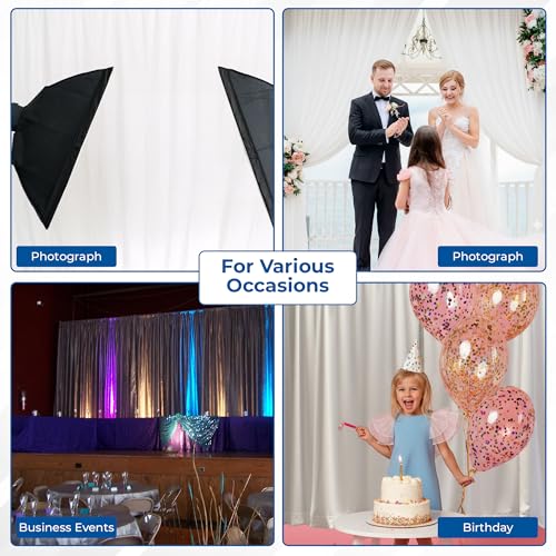 OnlineEEI 8 Foot Tall Fixed Height Collapsible Pipe and Drape Backdrop Kit 8x50 (Royal Blue Drapes) (BBD9990850CDPR280) - color: Royal