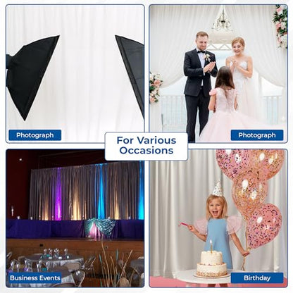 OnlineEEI Pipe & Drapes Portable Stand Kit, 8FT x 20FT Photo Backdrop Set with Portable Stand, Photography Background for Weddings, Birthday Parties, Business Events (Royal) - color: Royal