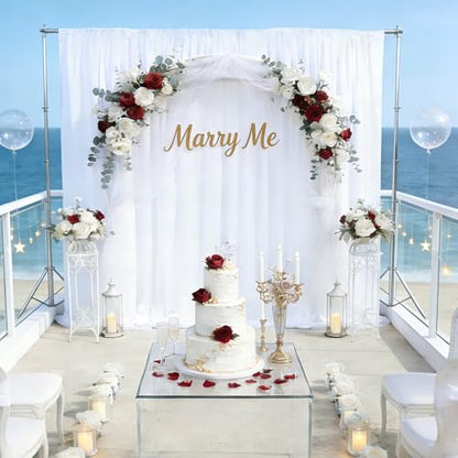 10ft x 8ft White Backdrop Curtains White Drape for Photography Photo Booth Backdrop Wedding Thick Solid Fabric Cloth 2 Panels 5ft x 8ft - color: White, size: 5ft x 8ft 2 Panels