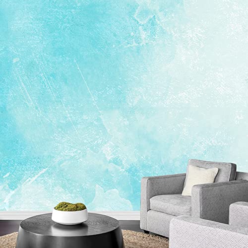 wall26 Removable Wall Sticker/Wall Mural Teal Watercolor Pastel Collage Abstract Shapes Digital Art Modern Art Decorative Panorama Multicolor for Living Room, Bedroom, Office - 100"x144" - color: W28-2206-irs09, size: 100"x144"