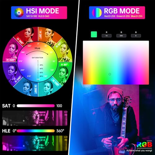 GVM Upgraded 680 RGB LED Video Light with Lightings Stand Kit, 50W Photography Lighting with Bluetooth Control, Studio Light with 18 Lighting Scenes, led Panel Lights for Video Recording, 8500lux/0.5m - size: 1 Pack with Light Stand