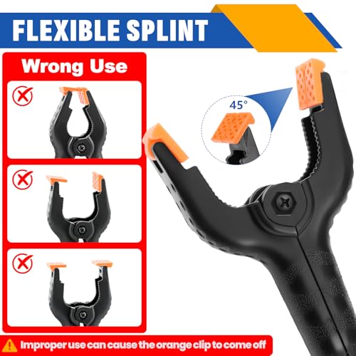 20 Pack 4.5 inch Plastic Spring Clamps, Black Heavy Duty Clips, Backdrop Clips, Woodworking Clamps, Plastic Clamps for Crafts, Backdrop Stand, Woodworking, Photography - size: 4.5in-20P