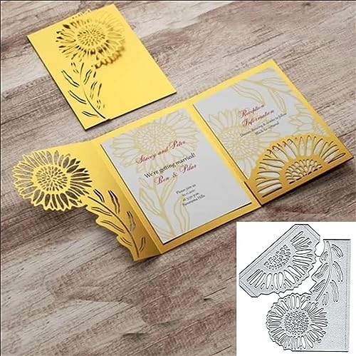 Scrapbooking Die-Cuts for Card Making, Christmas Metal Cutting Dies, Paper Craft Punch Template, Background Embossing Stencils, DIY Album Décor (Flower-14x11.5cm) - color: Flower-14x11.5cm