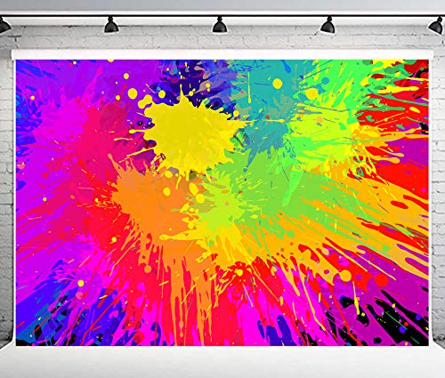 Colorful Graffiti Backdrop Abstract Paint Splash Background for Photography Hip Hop Theme Birthday Party Decoration Art Studio Props 10x7ft PPH348 - size: 10x7ft