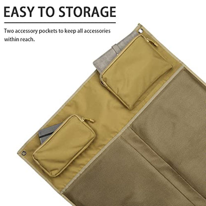 MOZETO Shooting Mat, Extra Large Folded Shooting Mats Prone Padded Hunting Accessories for Range Hunting - color: Tan