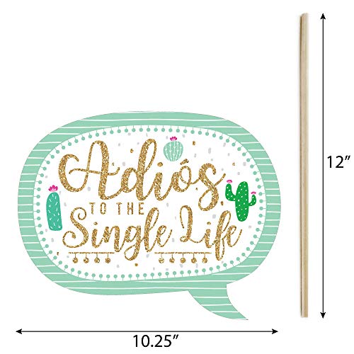 Big Dot of Happiness Funny Final Fiesta - Last Fiesta Bachelorette Party Photo Booth Props Kit - 10 Piece - color: Fiesta