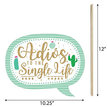 Big Dot of Happiness Funny Final Fiesta - Last Fiesta Bachelorette Party Photo Booth Props Kit - 10 Piece - color: Fiesta