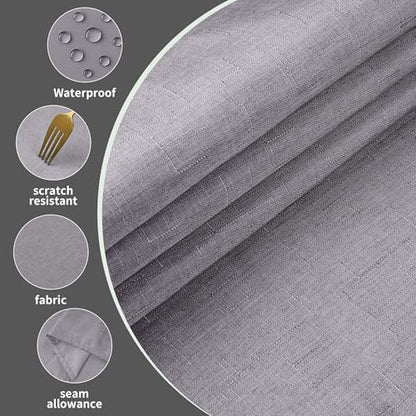 Tablecloths 60x70 inch for 6 Foot Rectangle Table，Cream Tablecloth，Waterproof，Faux Linen ，Grey - color: Grey, size: 54" x 70" (Rectangular)