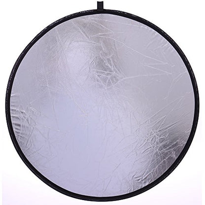 43"/110cm 5-in-1 Light Reflector for Photography Collapsible Multi-Disc Round with Bag - Translucent, Gold, Silver, Black and White for Studio Photography Lighting and Outdoor Lighting - size: 43inch 5in1
