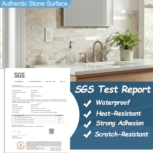 Yipscazo 2026 New Upgrade Peel and Stick Backsplash, Stick on Backsplash Tiles for Kitchen, Bathroom, Fireplace (10 Sheets, Beige Rocks) - color: Beige Rocks