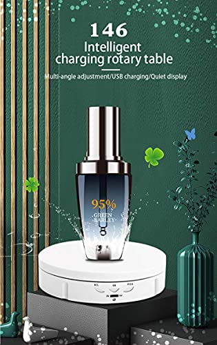 JAYEGT Motorized Rotating Display Stand, 5.74inch /22LB Load, 360 Degree Electronic Turntable Display Stand for Photography Products Shows, Jewelry, Watch, 3D Models, Cake, White - color: white