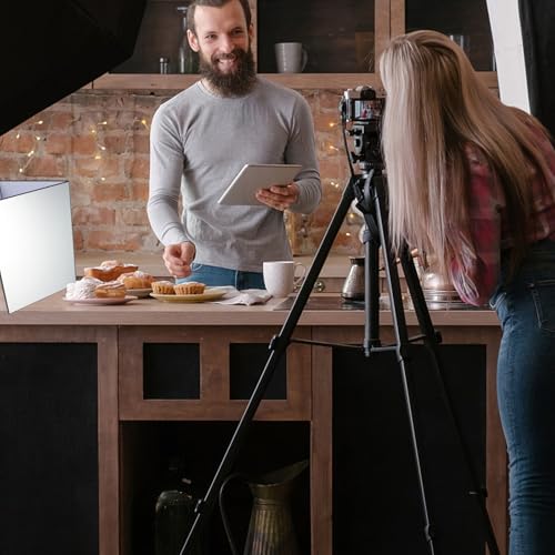 PRETYZOOM Foldable A4 Photography Reflective Board Tri-fold Silver Black White Gold Light Reflector Cardboard for Studio and Outdoor Photo Lighting