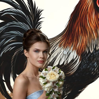 Rooster Backdrop Background for Photography 5x7ft Photobooth Professional Photo Backdrop Curtains Video Photography Studio Photo Backgrounds Banner Booth Background Screen Parties - color: Rooster