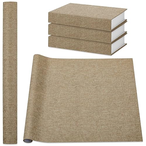 PerKoop Book Cloth for Book Binding 40 x 16 Inch Fabric Surface Paper Backed Bookcover Archival European Durable Strong Bookbinding Supplies Cover Books Album Scrapbooking (Linen Color) - color: Linen Color