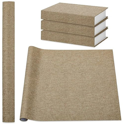 PerKoop Book Cloth for Book Binding 40 x 16 Inch Fabric Surface Paper Backed Bookcover Archival European Durable Strong Bookbinding Supplies Cover Books Album Scrapbooking (Linen Color) - color: Linen Color