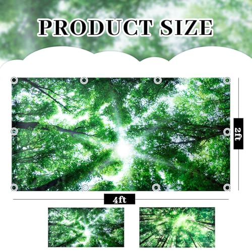 Tujoe 2 Pcs Fluorescent Light Covers for Ceiling Lights 4' x 2' Fluorescent Light Filters Classroom Magnetic Cubicle Covers for Ceiling Office, School, Home Teacher Essential(Forest) - style: Forest