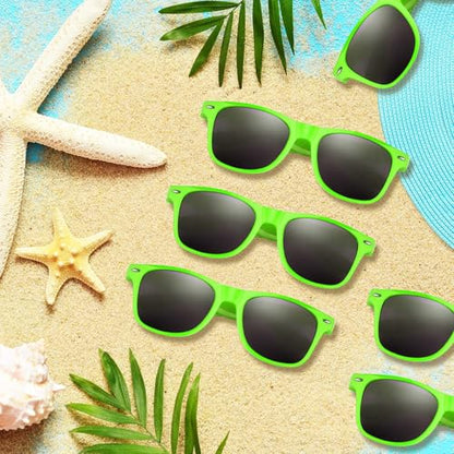 ASTARON Sunglasses Bulk, 6/12/24/48 Pack Sunglasses Party Favors for Summer Beach Pool Birthday Wedding Party Supplies - color: Green