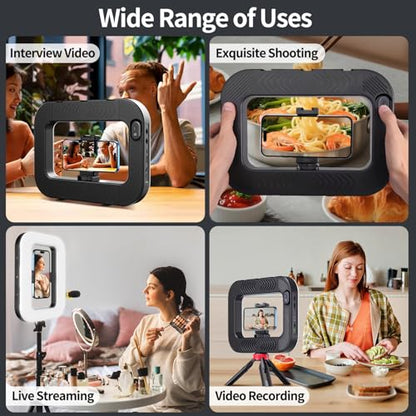 yAyusi Cell Phone Light for Video Recording, Handheld Phone Stabilizer with Light, 8000mAh LED Selfie Phones Ring Light with Phones Holder, Smartphone Video Rig for Camera, Action Camera, Vlog, TikTok - size: Universal