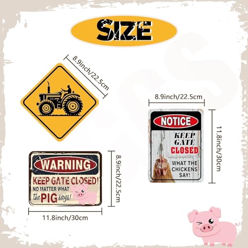 WERNNSAl 9 PCS Farm Birthday Party Decorations - Farm Animal Party Decorations for Boys Kids Barnyar Birthday Supplies Duck Chicken Sign Posters for Home Yard Garden Wall Decor - style: Farm