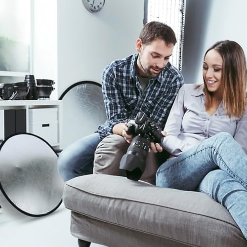 DOITOOL Foldable Photography Light Bounce Board 2-in-1 Gold Tone and Silver Tone Reflector for Outdoor and Studio Photography Accessories