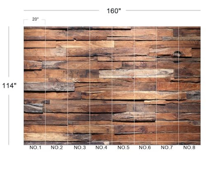Cliouar-Timber Wood wall Texture Background Mural Wallpaper Peel and Stick 160" x 114" - color: No.21, size: 157" x 114"