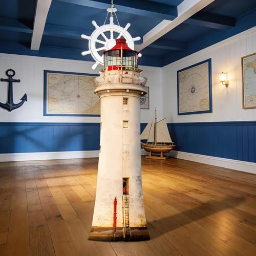 5.6 Ft Lighthouse Cardboard Cutout Life Size Coastal Nautical Standee Lighthouse Stand Up Backdrop Props for Beach Theme Party Events Photo Booth Classroom Indoor Outdoor Decoration - color: Lighthouse