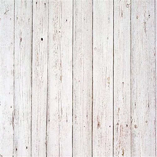 AOFOTO 10x10ft Vintage Wooden Grain Plank Photography Background Old Wood Board Flat Lay Backdrop for Products Display White Hardwood Weathered Panel Kid Baby Portrait Photoshoot Studio Props Vinyl - size: 10x10ft
