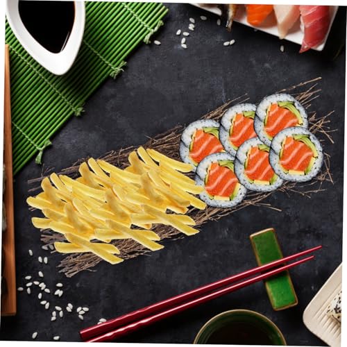 Kichvoe 3pcs Vintage Sushi Fence Plate Lightweight Japanese Style Sashimi Backdrop Tool for Food Photography Reusable Decorative Sushi Tray for Restaurant and Party Use