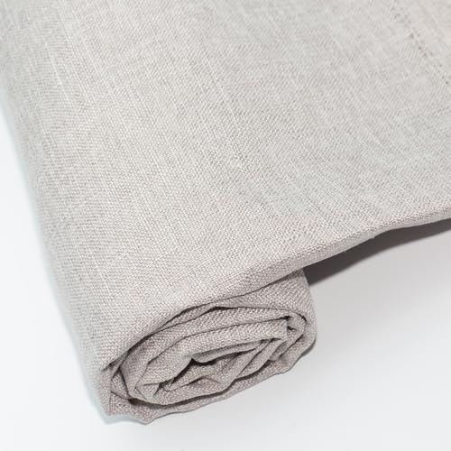 Linen Fabric by The Meter 39"x57" Soft Natural Craft Material Pre-Cut Linen Upholstery Fabric for Tablecloth Bags Pillow Cushion Cover Sewing Sofa Cloth (Gray, 39"x57") - color: Gray