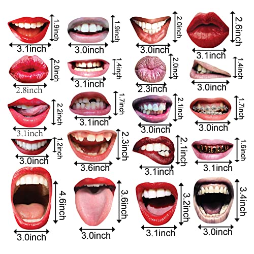 20pcs Funny Lip Mouth Photobooth Props Wedding Decoration Funny Lip Photo Booth Birthday Party Decorations Adult Photo Props Valentine's Day Party Decoration Supplies