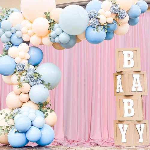 MEETSKY Pink Backdrop Curtain for Parties Baby Shower Pink Photo Curtains with Rod Pockets Backdrop Drapes Privacy Fabric Decoration for Wedding Birthday Gril Party Home Decor, 5ft x 10ft, 2 Panels - color: Baby Pink, size: 60"W x 120"L (Pack of 2)