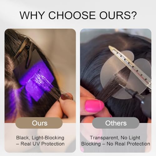 UV Lamp Hair Extension Tool Kit Invisible Hair Extensions UV Lamp 30g UV Hair Glue with 30ml Glue Remover Plastic Eyebrow Comb for UV Hair Set Eyelashes Extensions - color: Blush Lilac