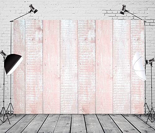 BELECO 5x3ft Fabric Pink Wood Backdrop Light Colored Wood Planks Texture Photography Backdrop for Birthday Party Baby Shower Boy Girl Product Photoshoot Pets Photo Background Props 1.5x1m - size: 5x3FT
