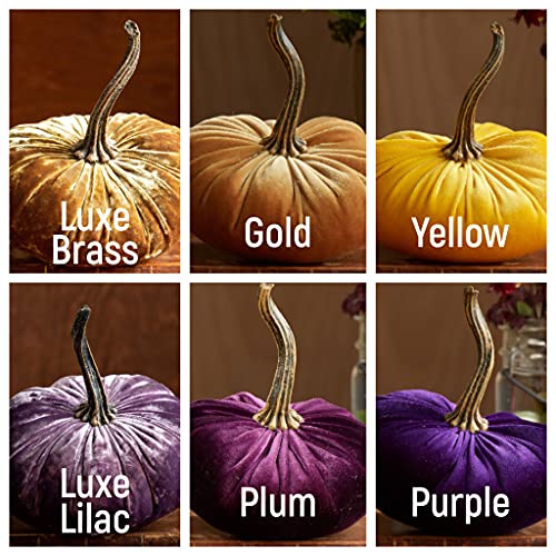 Create Your Own Set of 4 Small Velvet Pumpkins, Handmade Home Decor, Holiday Mantle, Fall Halloween Thanksgiving Centerpiece, Wedding (Create Set 4 Small) - color: Create Set 4 Small