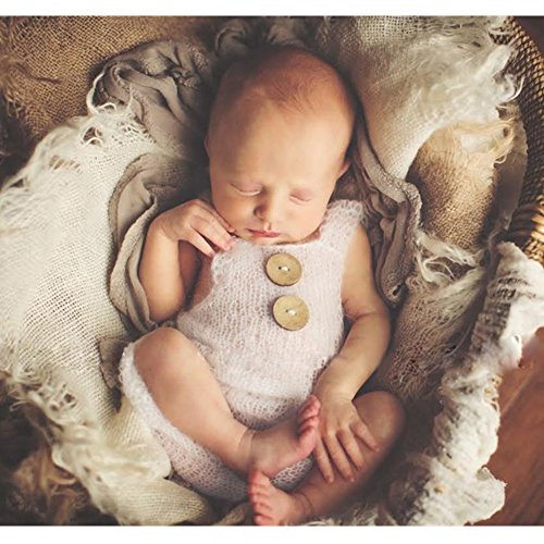 Zeroest Baby Photography Props Boy Girl Photo Shoot Outfits Newborn Crochet Infant Knitted Clothes Mohair Outfit - color: White