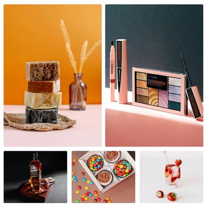 Meking 9PCS 16Patterns Product Photography Backdrops,Photo Background Flat Lay Tabletop Photo Backdrops for Food/Makeup/Jewelry Photography（16.5X11inch） - color: Mix color series