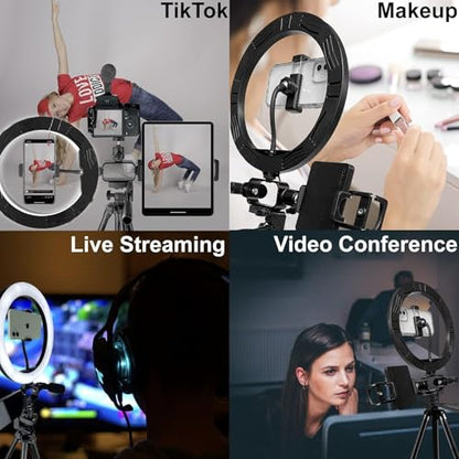 Vlogging Kit with Ring Light Tripod – Content Creator Kit for iPhone, Android & Tablets, Microphone, Remote, YouTube & TikTok Starter Kit for Influencers - size: 3) Pro Kit