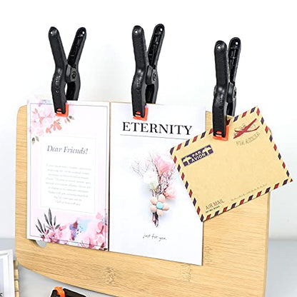 12 Packs of 3.5 inch Black Multipurpose Professional Plastic Heavy Spring Clamps，Plastic Clamps Available Home Improvement,Craftsmanual,Backdrop Stand,Photo Backdrop Clips