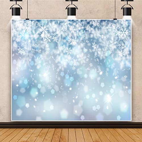 Winter Christmas Snow Backdrops for Photography 10x10ft Falling Snowflake Glitter Ice Snow Flakes Photoshoot Background Newborn Kids Baby Adults Wedding Portrait Photo Background Studio Props - size: 10x10ft