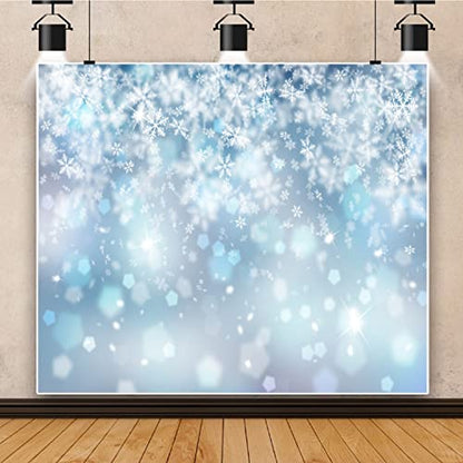 Winter Christmas Snow Backdrops for Photography 10x10ft Falling Snowflake Glitter Ice Snow Flakes Photoshoot Background Newborn Kids Baby Adults Wedding Portrait Photo Background Studio Props - size: 10x10ft