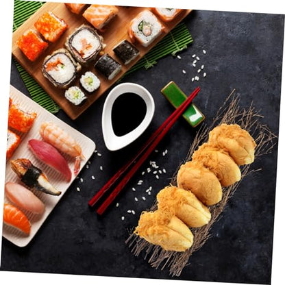 iplusmile 3pcs Sushi Serving Fence Tray for Japanese Sashimi Seafood Rustic Lightweight Food Photography Kit Decorative Tabletop Plate for Sushi Restaurant and Home