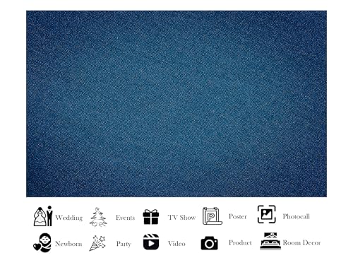 6x3.6ft Fabric Dark Blue Denim Texture Backdrop Woven Fabric Surface Photography Background for Textile Party Decor Home Wall Hanging Tapestry Photo Props - size: 6X3.6ft