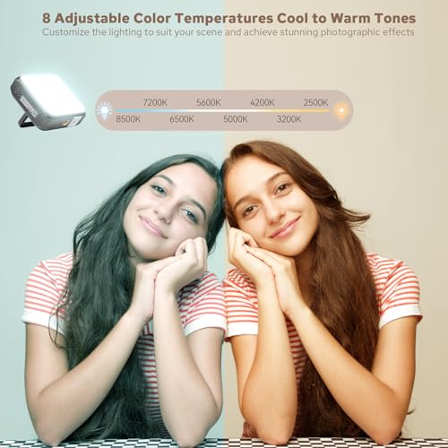 Zeniko VS5 R Mini LED Video Light with Soft Diffuser, Full Color RGB Continuous Light for Photography Vlog Live Streaming,2500K-8500K, CRI 95+ TLCI 96+ APP Control Portable Photography Lighting,Black - color: Black