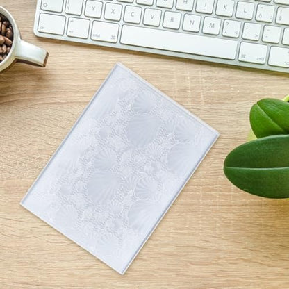 CRASPIRE Shell Embossing Folder Plastic Embossed Folders White 3D Summer Sea Ocean Beach Pattern Background Paper Machine Template Stencils for DIY Craft Card Making Scrapbooking Album Decoration - style: Shell