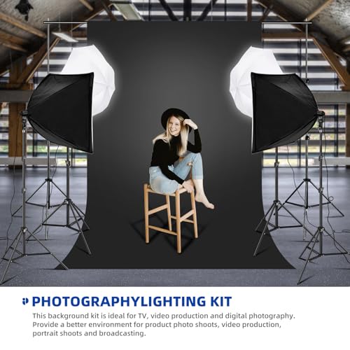 Photography Lighting Kit with 8.5x10ft Backdrops, LED Bulbs, Softboxes & Umbrellas - Complete Studio Setup for Video & Photo Shoots